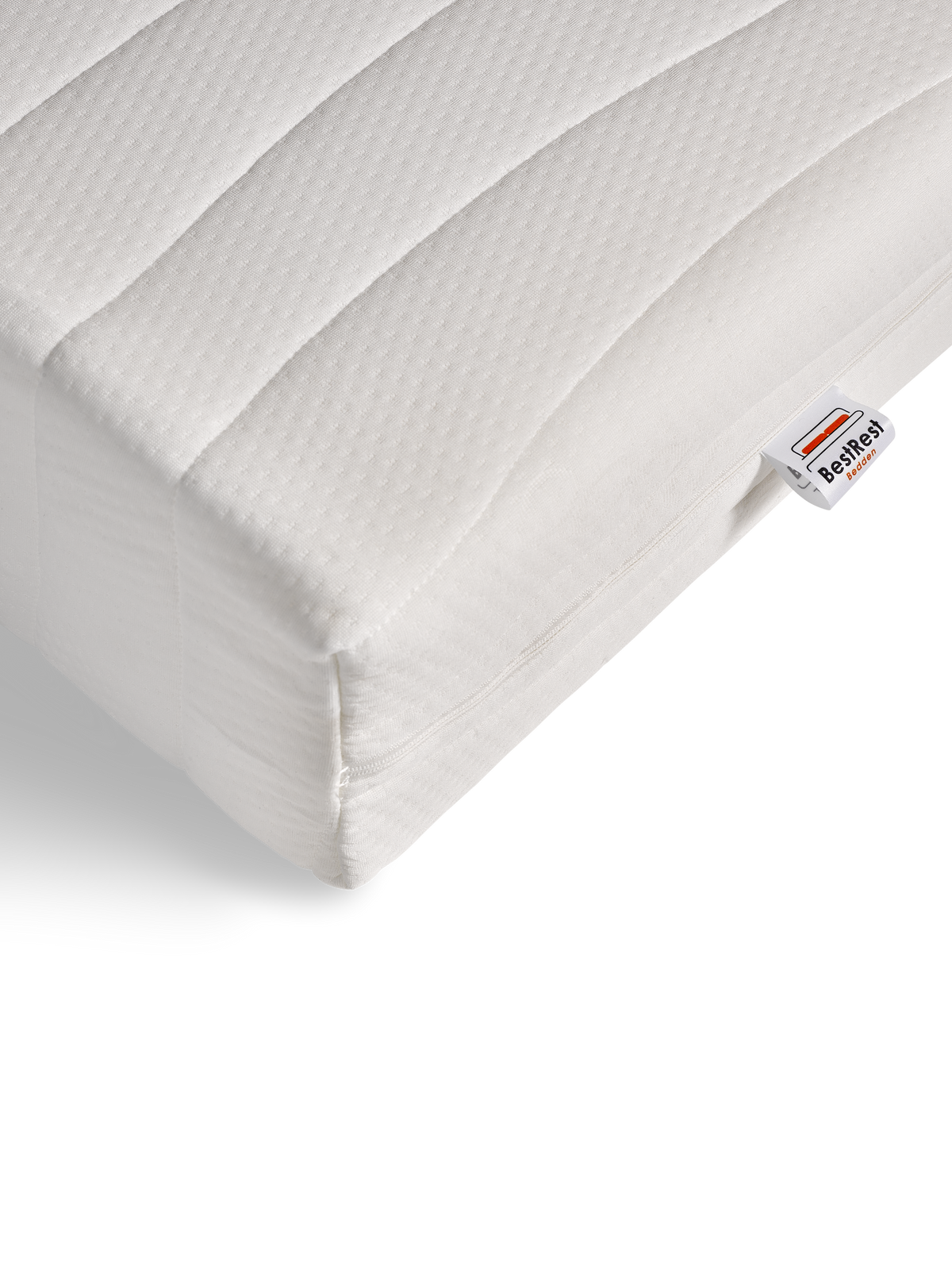 Hoek van de Basic Comfort matras met BestRest-label