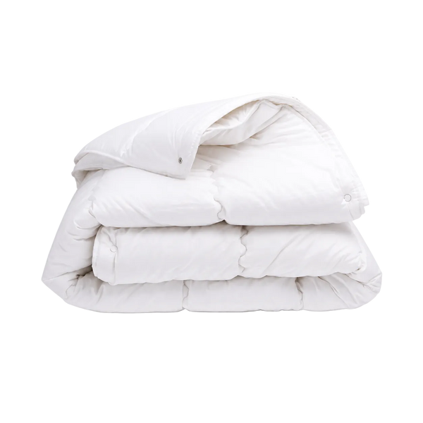 Wollen 4-seizoenen dekbed Texel Comfort, gevouwen, met de drukknopen zichtbaar