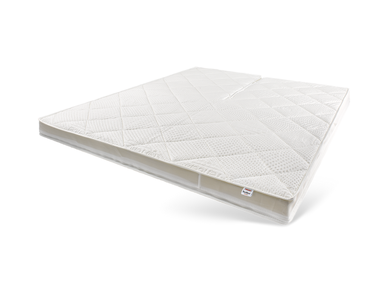Split topdekmatras Tencel 3D, schuin van boven