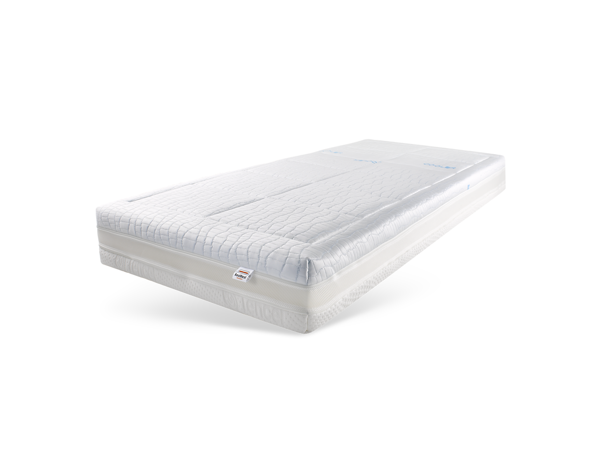 DuoComfort Tencel/Cooler pocketveringmatras, schuin van boven