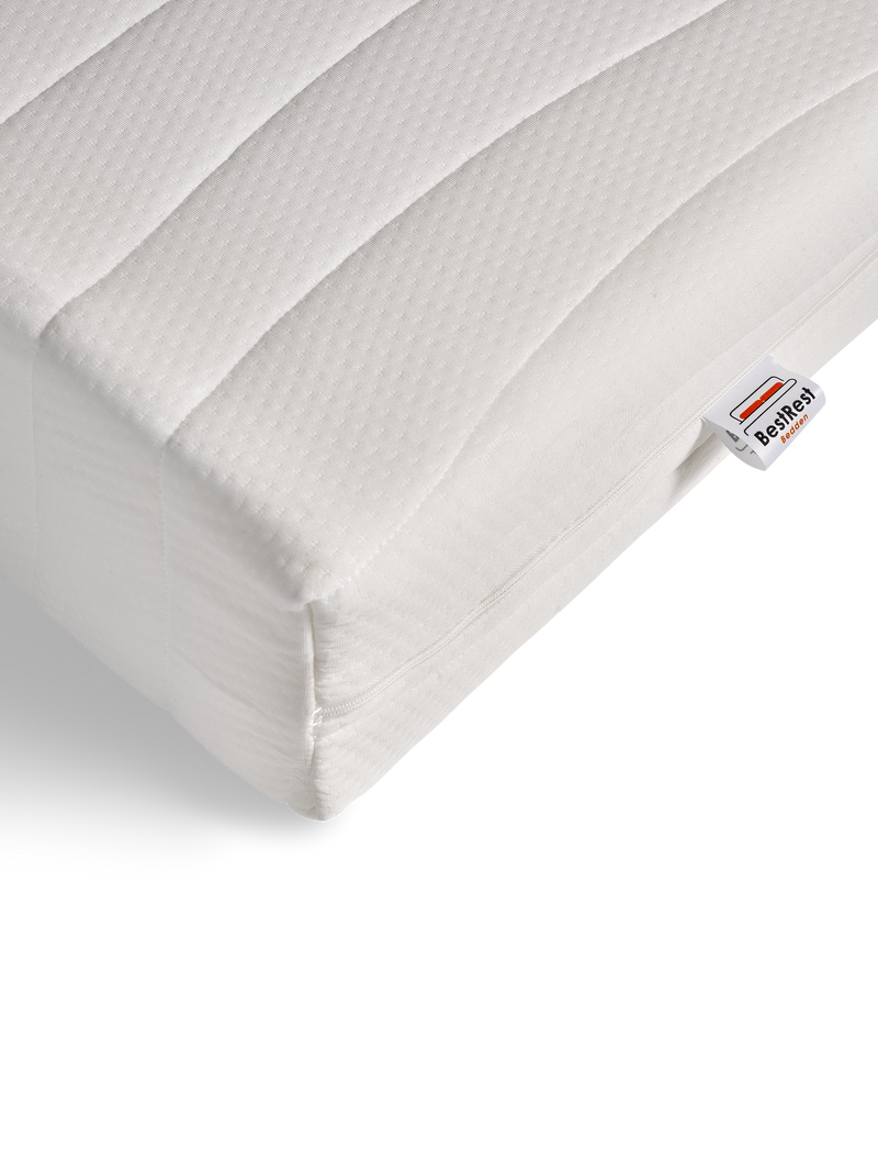 Hoek van de Basic Comfort matras met BestRest-label