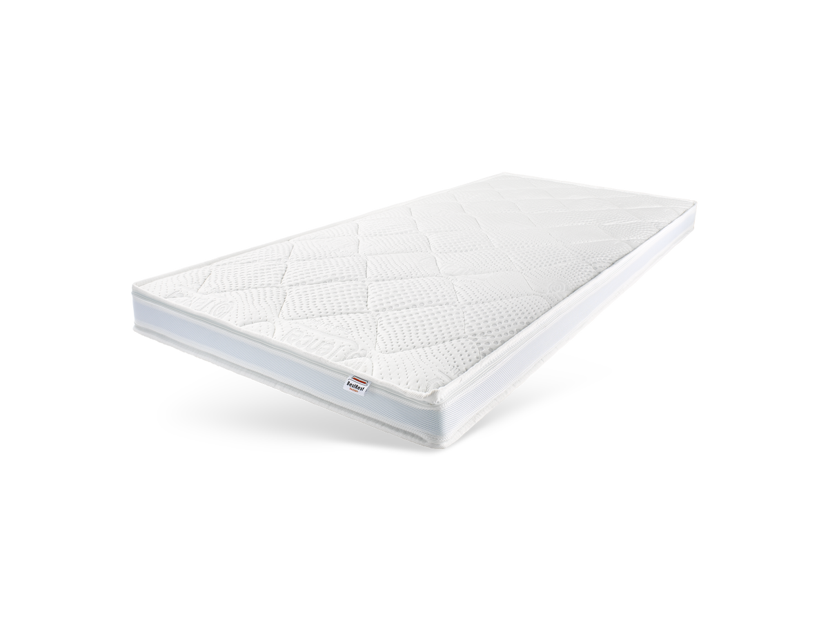 Tencel 3D topdekmatras met 3D ventilatieborder, schuin van boven
