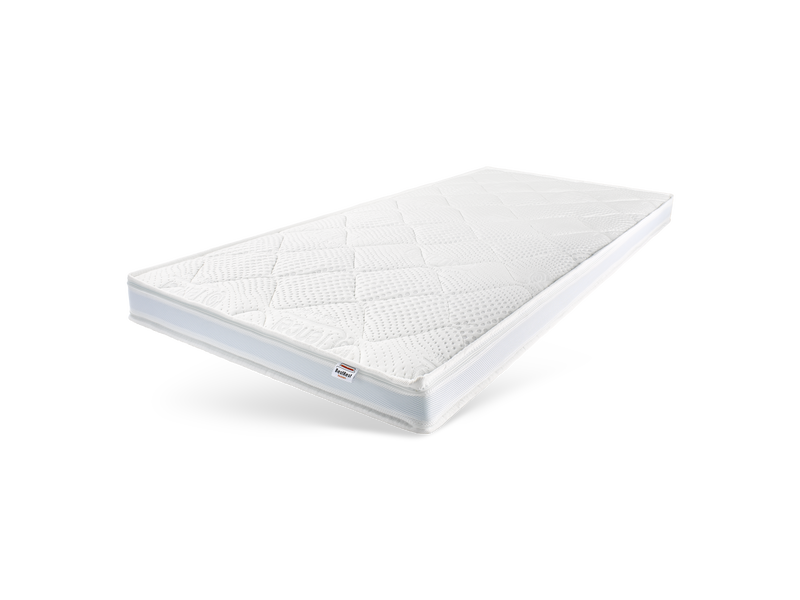 Tencel 3D topdekmatras met 3D ventilatieborder, schuin van boven